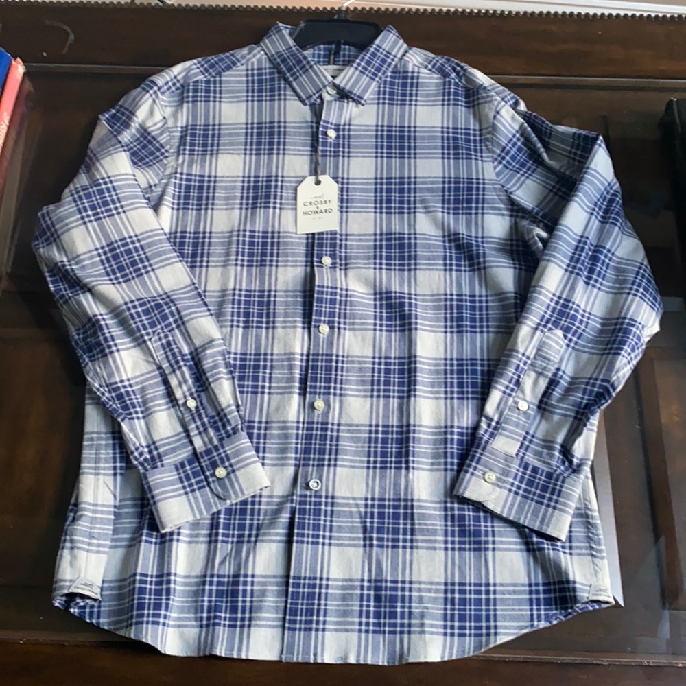 Crosby and Howard plaid long sleeve shirt.